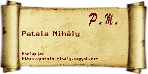 Patala Mihály névjegykártya